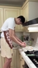 周琦儿子糊糊:爸爸,你投三分不行,但是做灌饼还挺行的😂
